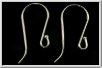 Ohrhaken "Perle", 21x10x0,7, silberfb., 925er Silber, 1 Paar