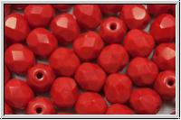B�hm. Glasschliffperle, feuerpol., 6mm, red, op., 25 Stk.