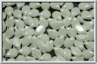 Pip-Beads, 5x7mm, white, alabaster, white iris. sfinx, 50 Stk.