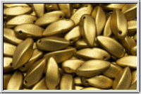 Twist-Beads, 6x12mm, brass, met., satin, 25 Stk.