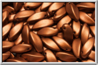 Twist-Beads, 6x12mm, copper, dk., met., satin, 25 Stk.