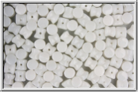 Diabolo-Beads, 5x5mm, white, opal, 25 Stk.