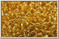R-11-0022, TOHO Rocailles, 11/0, topaz, lt., trans., silver-ld., 10g