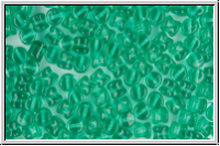 Diabolo-Beads, 5x5mm, emerald, trans., 25 Stk.