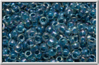 R-11-0782, TOHO Rocailles, 11/0, crystal, trans., denim-ld., AB, 10g