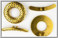 Toggle-Verschluss "Ring", 25mm, antikgoldfb., Metall, 1 Stk.