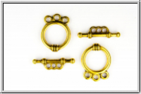 Toggle-Verschluss "Mehrstrang-Ring", 18x14mm, antikgoldfb., Metall, 1 Stk.