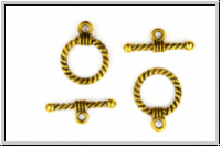 Toggle-Verschluss "Kordel", 18x14mm, antikgoldfb., Metall, 1 Stk.