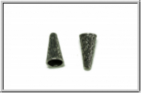 Perlenkappe (-cone) "Borke", JBB, 16x8, antiksilberfb., Messing, 2 Stk.