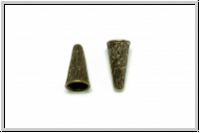 Perlenkappe (-cone) "Borke", JBB, 16x8, antikmessingfb., Messing, 2 Stk.