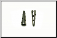 Perlenkappe (-cone) "Sterne", JBB, 19x6, antiksilberfb., Messing, 2 Stk.