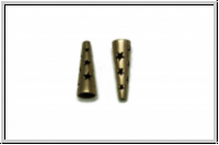 Perlenkappe (-cone) "Sterne", JBB, 19x6, antikmessingfb., Messing, 2 Stk.