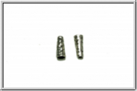 Perlenkappe (-cone) "Leguan", JBB, 12x5, antiksilberfb., Messing, 2 Stk.