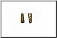 Perlenkappe (-cone) "Leguan", JBB, 12x5, antikmessingfb., Messing, 2 Stk.