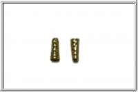 Perlenkappe (-cone) "Leguan", JBB, 12x5, messingfb., Messing, 2 Stk.