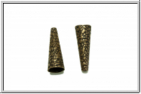 Perlenkappe (-cone) "Earth", JBB, 23x8, antikmessingfb., Messing, 2 Stk.