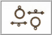 Toggle-Verschluss "Zepter", 16x13mm, antikkupferfb., Metall, 1 Stk.
