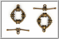 Toggle-Verschluss "India", 21x17mm, antikkupferfb., Metall, 1 Stk.