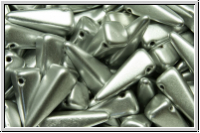 VILLA Beads, PRECIOSA, 6x6x14mm, silver, met., satin, 20 Stk.
