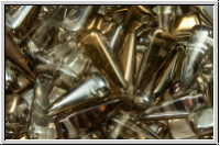 VILLA Beads, PRECIOSA, 6x6x14mm, crystal, trans., half celsian, 20 Stk.
