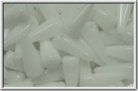 VILLA Beads, PRECIOSA, 6x6x14mm, white, alabaster, 20 Stk.