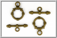 Toggle-Verschluss "Am Hafen", 21x16mm, antikmessingfb., Metall, 1 Stk.