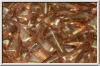 VILLA Beads, PRECIOSA, 6x6x14mm, crystal, trans., rose gold luster, 20 Stk.