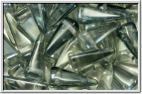 VILLA Beads, PRECIOSA, 6x6x14mm, crystal, trans., blue lagoon, 20 Stk.