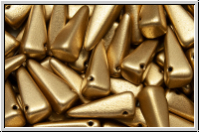 VILLA Beads, PRECIOSA, 6x6x14mm, gold, met., satin, 20 Stk.