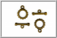 Toggle-Verschluss "Metropolis", 16x12mm, antikmessingfb., Metall, 1 Stk.