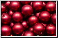 b�hm. Glasperle, rund, 8mm, white, alabaster, bordeaux pearl, matte, 10 Stk.