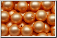 b�hm. Glasperle, rund, 8mm, white, alabaster, rose peach pearl, matte, 10 Stk.