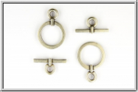 Toggle-Verschluss "Solid Ring", 19x13mm, antiksilberfb., Metall, 1 Stk.