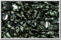 Pip-Beads, 5x7mm, black, op., picasso, 50 Stk.