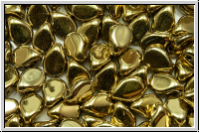 Pip-Beads, 5x7mm, black, op., full brass, 50 Stk.