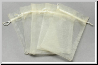 Organzabeutel, 9x7mm, beige, 1 Stk.