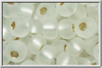 b�hm. Rocailles, 05/0, crystal, trans., silver-ld., matte, 10g