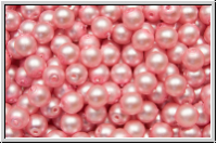 b�hm. Glasperle, rund, 4mm, white, alabaster, rose pearl, matte, 50 Stk.