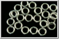 Biegeringe, rund, geschl., 05x1,0mm, silberfb., 925er Silber, 2 Stk.