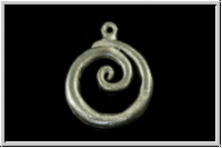 Anh�nger "Spirale", 21x27,5mm, siberfb. geb�rstet, 925er Silber, 1 Stk.