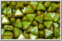 KHEOPS� PAR PUCA�, 6x5mm, olivine, dk., op., picasso, 50 Stk.