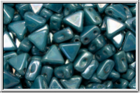 KHEOPS� PAR PUCA�, 6x5mm, aqua, op., blue/grey marbled, 50 Stk.
