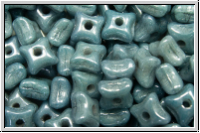 Orion-Beads, 3x5mm, white, alabaster, blue/grey marbled, 50 Stk.