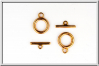 Toggle-Verschluss "Small Ring", 14x11mm, kupferfb., Metall, 1 Stk.