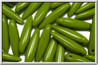 Thorns, 16x4mm, olivine, dk., op., 25 Stk.