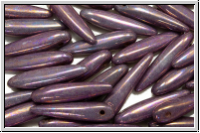 Thorns, 16x4mm, white, alabaster, purple irisierend, 25 Stk.