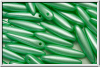 Thorns, 16x4mm, white, alabaster, lt. green pastel, 25 Stk.