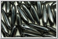 Thorns, 16x4mm, hematite, met., 25 Stk.