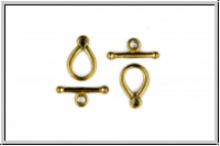 Toggle-Verschluss "Hatschepsut", 13x9mm, antikmessingfb., Messing, 1 Stk.