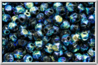 English Cut-Beads, 3,5mm, black, op., full AB, 50 Stk.